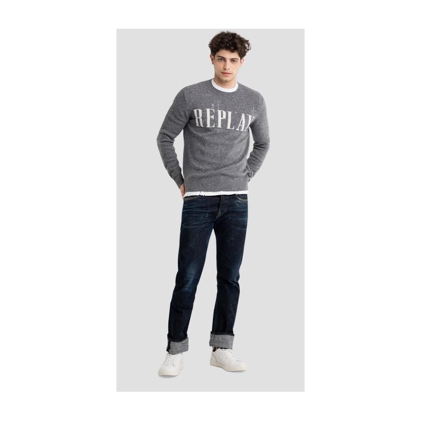 REPLAY Jerseys de chico UK8514 GRIS