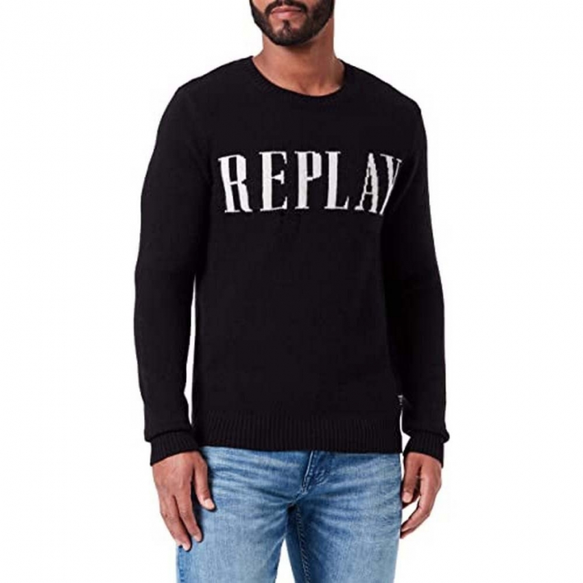 REPLAY Jerseys de chico UK8514 Negro