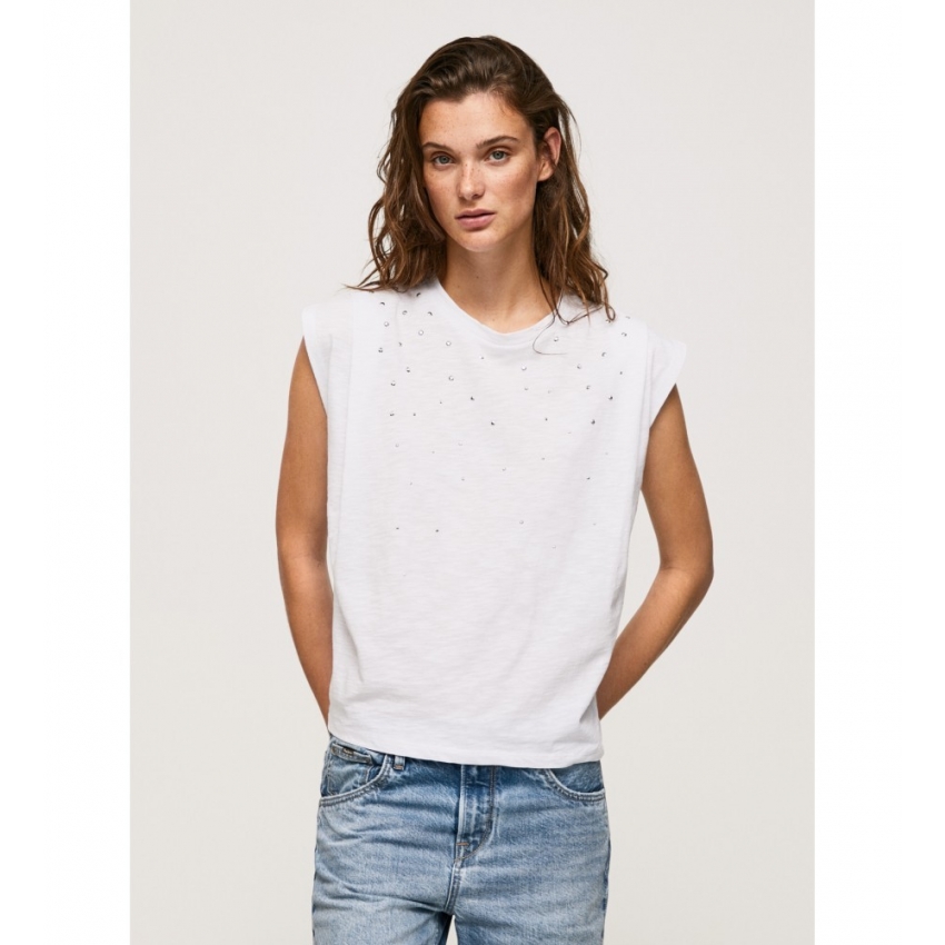 Pepe Jeans Camisetas de chica PL505425 BLANCO