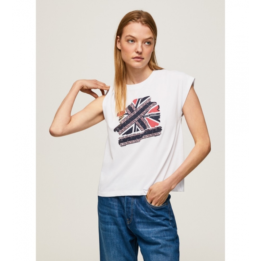 Pepe Jeans Camisetas de chica PL505431 BLANCO