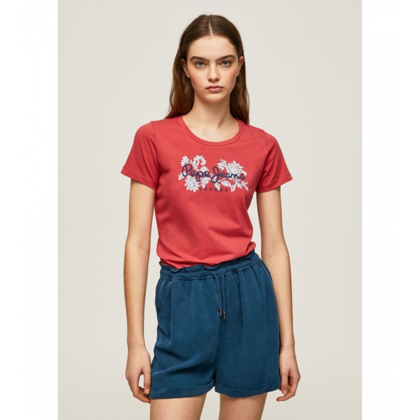 Pepe Jeans Camisetas de chica PL505436 ROJO