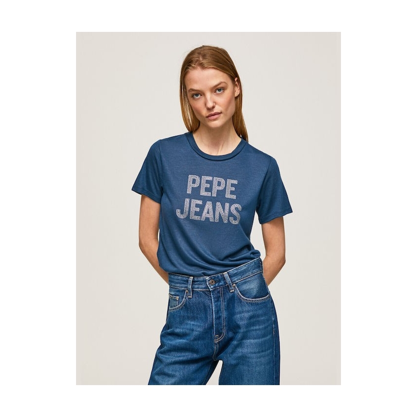 Pepe Jeans Camisetas de chica PL505443 AZULCLARO