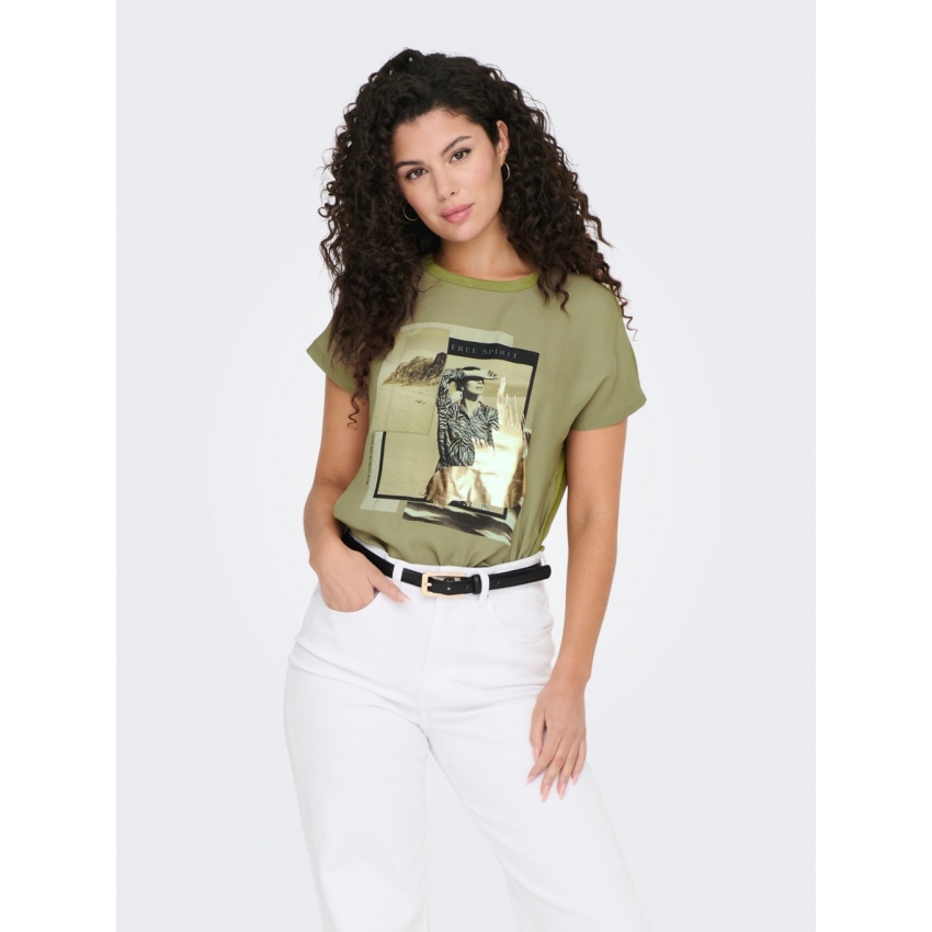 Only Camisetas de chica 15288071 VERDE