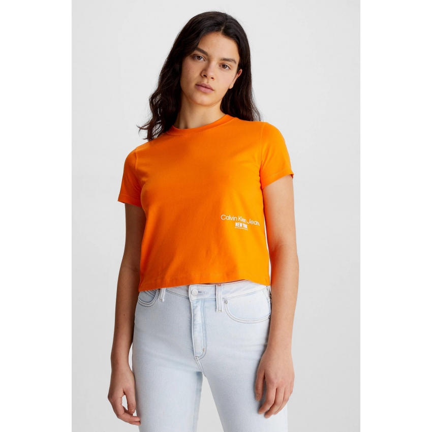 CALVIN KLEIN Camisetas de chica J20J221047 NARANJA