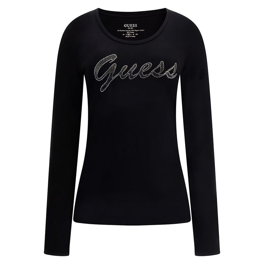 GUESS JEANS Camisetas de chica W3RI15J1314 Negro