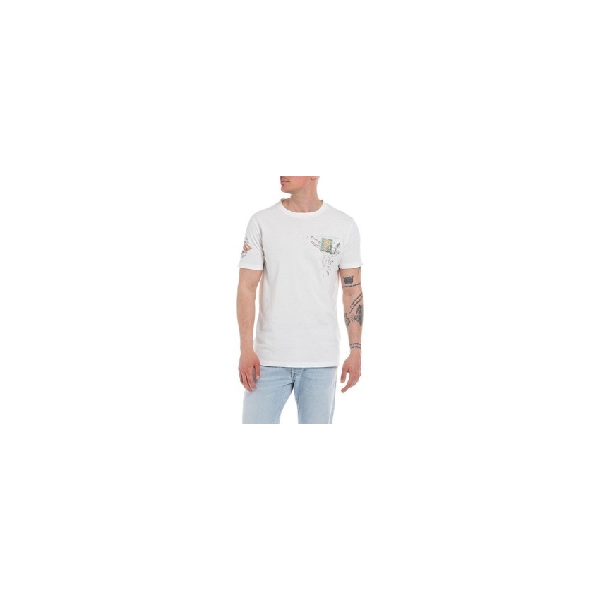 REPLAY Camisetas de chico M6482 BLANCO