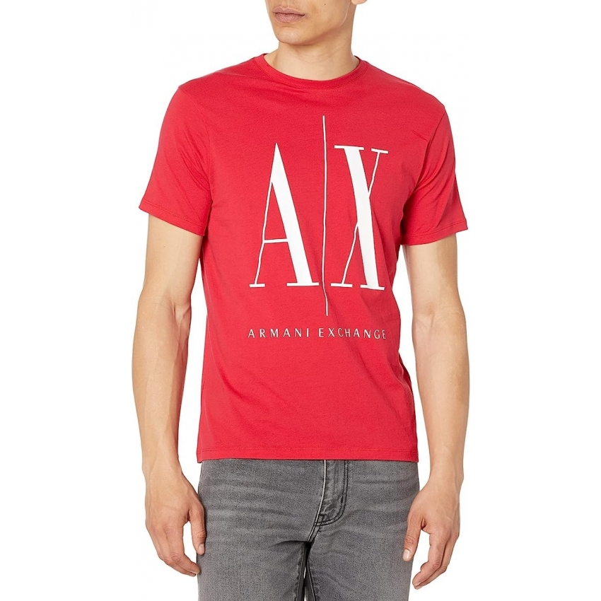 AX Armani Exchange Camisetas de chico 8NZTPAZJH4Z BLCO/ROJO