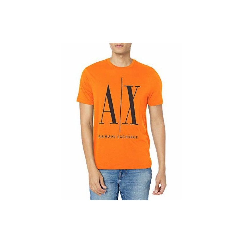 AX Armani Exchange Camisetas de chico 8NZTPAZJH4Z NEGRO/NARANJA