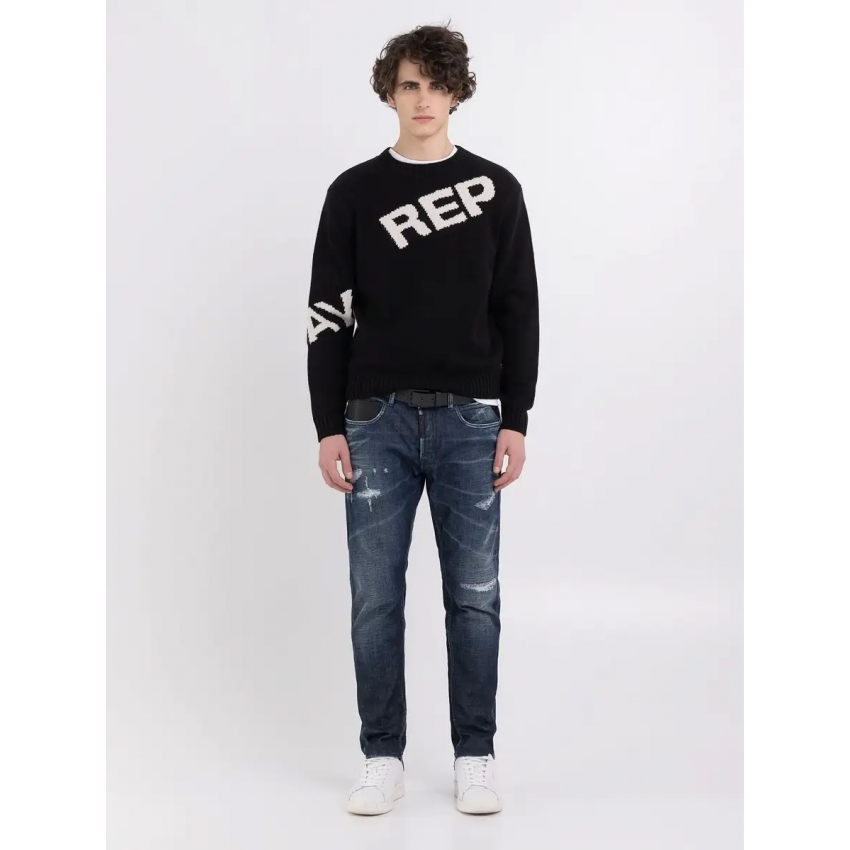 REPLAY Jerseys de chico UK2514 Negro