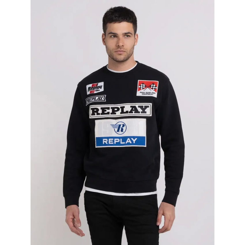 REPLAY Sudaderas de chico M6718 Negro