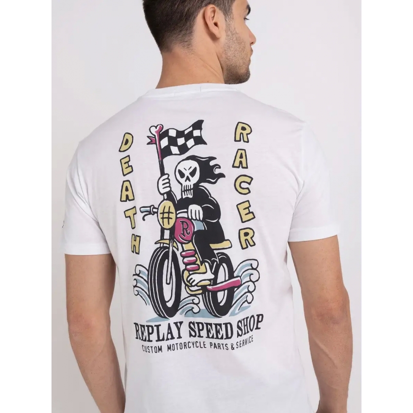 REPLAY Camisetas de chico M6676 BLANCO