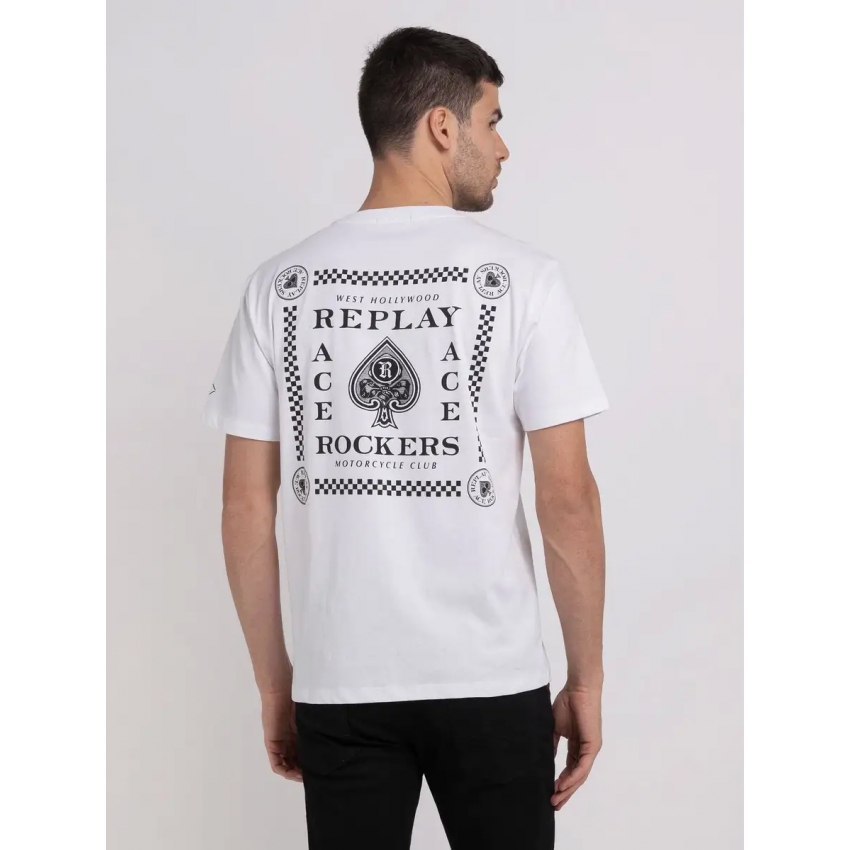 REPLAY Camisetas de chico M6656 BLANCO