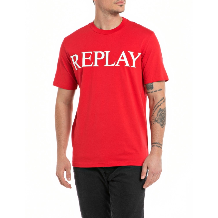 REPLAY Camisetas de chico M6475 GRANATE