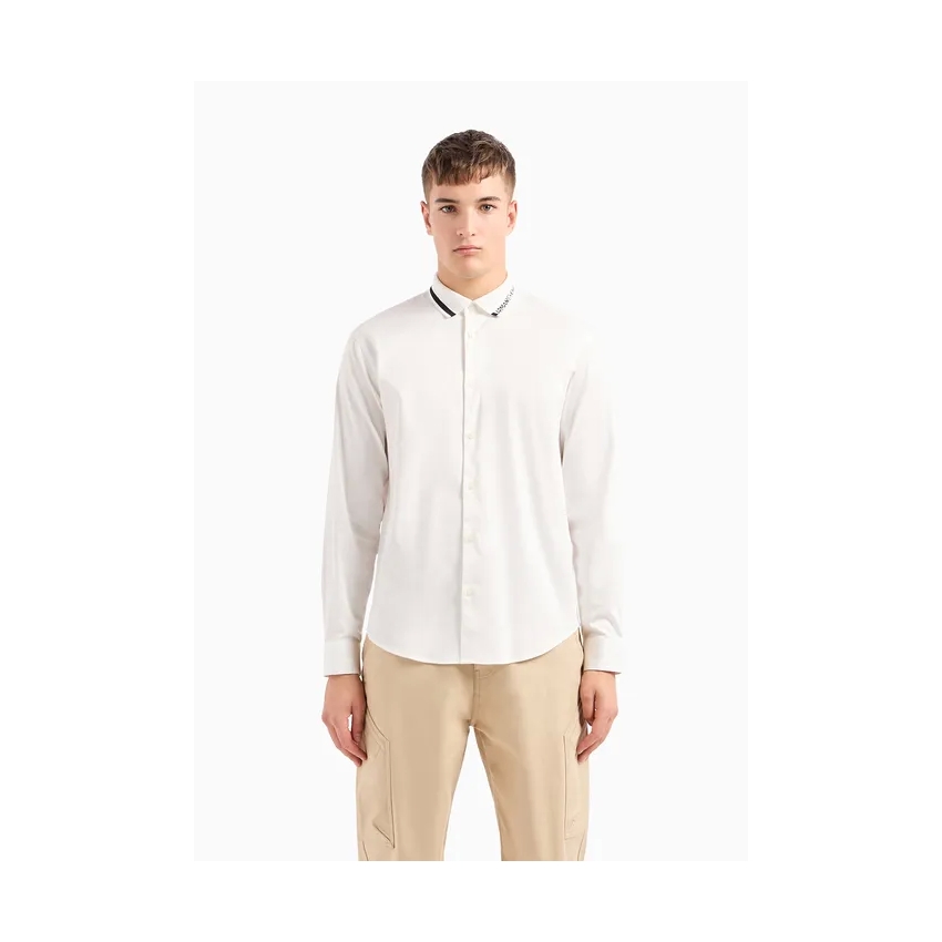 AX Armani Exchange Camisas de chico 3DZCL6ZN10Z BLANCO