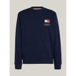 TOMMY HILFIGER Sudadera Essential de cuello redondo con logo azul marino