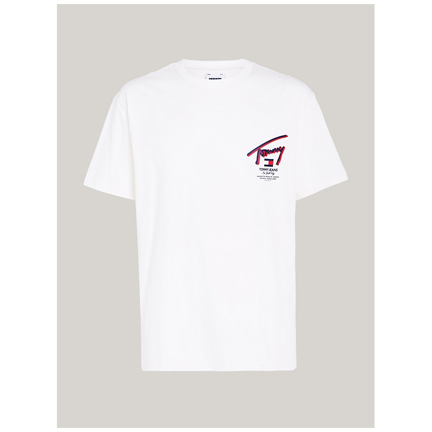 TOMMY HILFIGER Camiseta con logo distintivo trasero blanca de chico