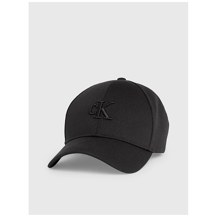 CALVIN KLEIN Gorra de sarga NEGRA