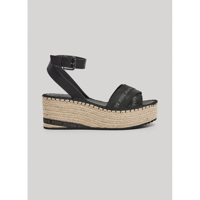 Pepe Jeans SANDALIAS DE CUÑA TIRAS CRUZADAS  NRGRAS DE CHICA