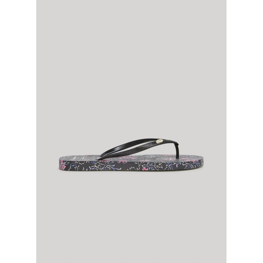 Pepe Jeans CHANCLAS DE PLAYA ESTAMPADO FLORAL Negro