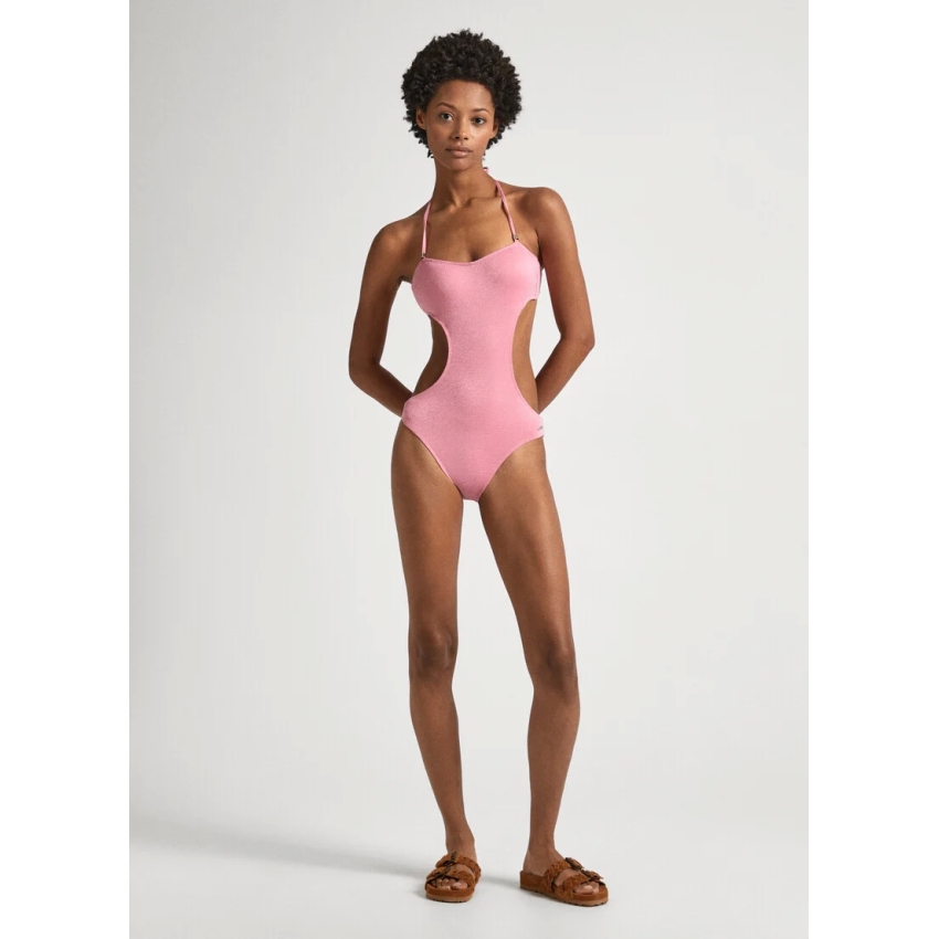 Pepe Jeans BAÑADOR CUT OUT LISO ROSA