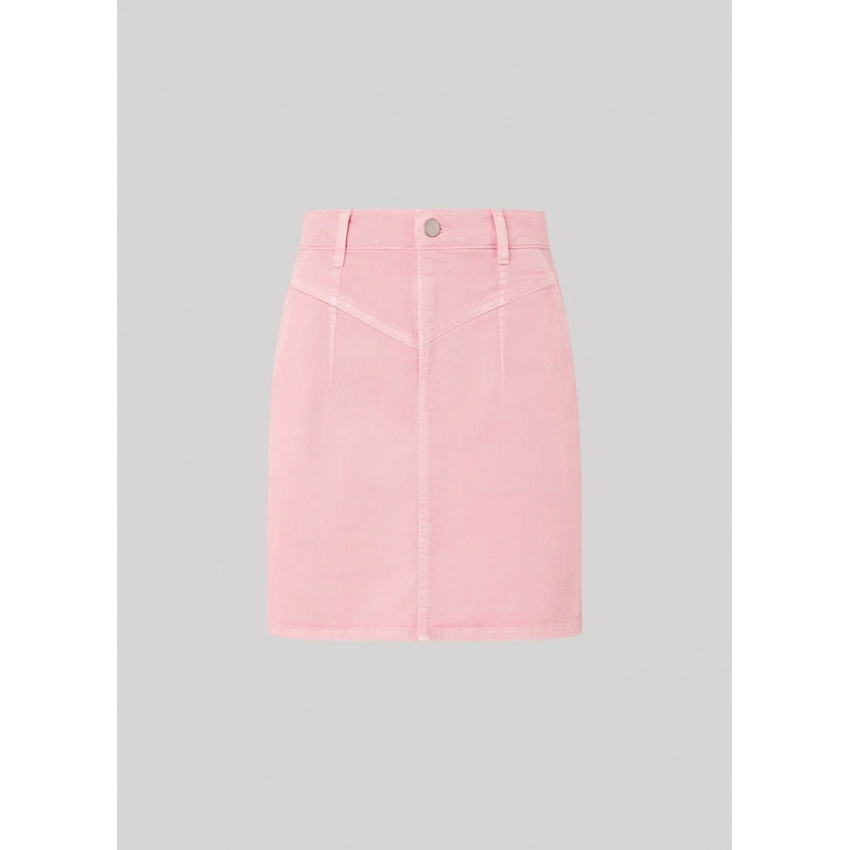 Pepe Jeans FALDA CORTA DENIM FIT REGULAR ROSA