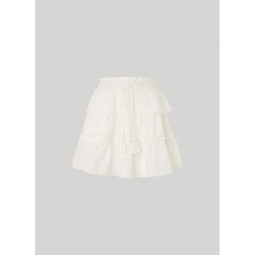 Pepe Jeans FALDA CORTA CON CINTURA AJUSTABLE BLANCO