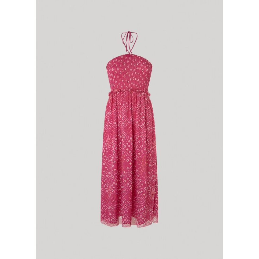 Pepe Jeans VESTIDO LARGO CONVERTIBLE EN FALDA ROSA