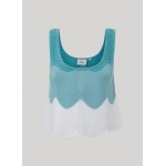 Pepe Jeans TOP DE PUNTO CROCHET AZULCLARO