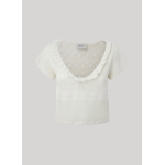 Pepe Jeans TOP DE PUNTO CALADO BLANCO