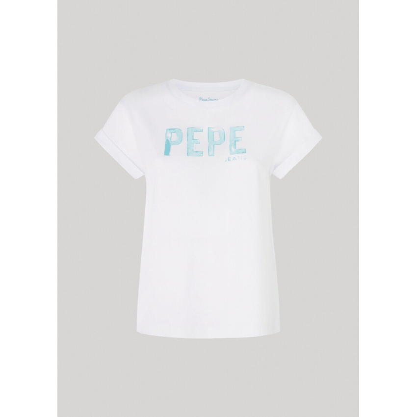 Pepe Jeans CAMISETA LOGO ESTAMPADO FIT SLIM BLANCO