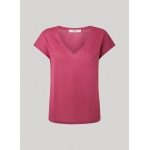 Pepe Jeans CAMISETA LINO FIT RELAXED ROSA