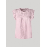 Pepe Jeans BLUSA CON DETALLES PLISADOS ROSA