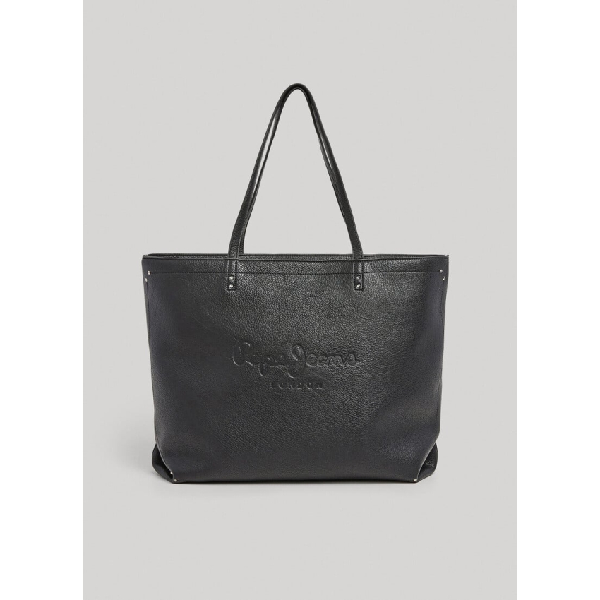 Pepe Jeans BOLSO TOTE LOGO EN RELIEVE Negro