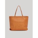 Pepe Jeans BOLSO TOTE LOGO EN RELIEVE MARRON