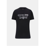 GUESS JEANS Camiseta elástica con estampado frontal Negro