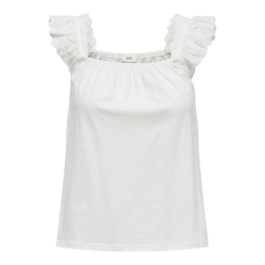 Only Tops Corte regular Cuello cuadrado BLANCO