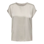 Only Tops Corte regular Cuello redondo Puños doblados BEIGE