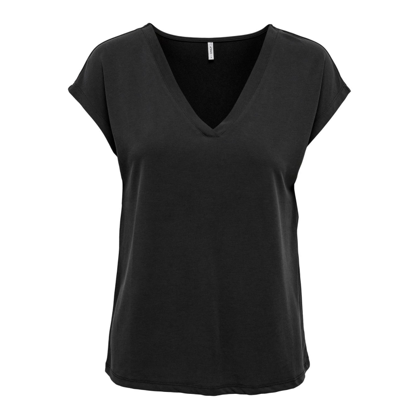 Only Tops Corte regular Cuello en V negro de chica