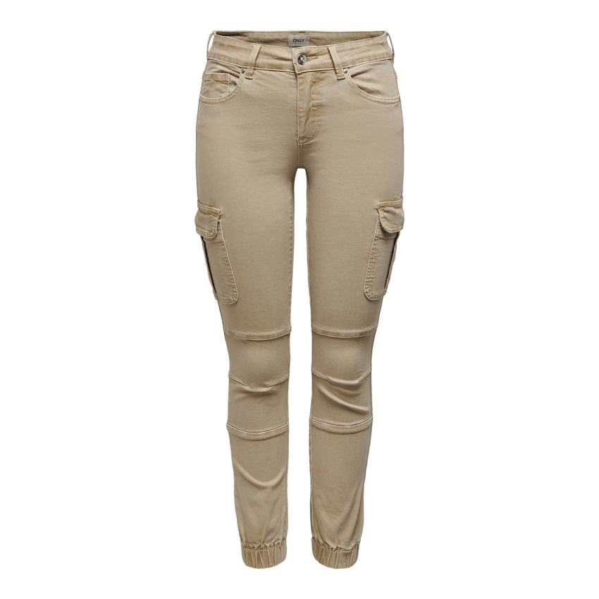 Only Pantalones de chica Tobilleros cargo BEIGE