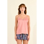 Molly Bracken Top lencero, con encaje ROSA