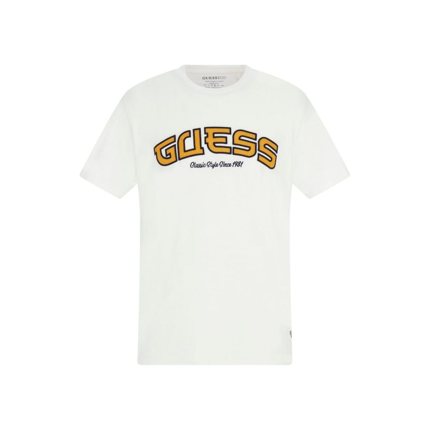 GUESS JEANS Camisetas de chico M4YI0FKBW41 BLANCO